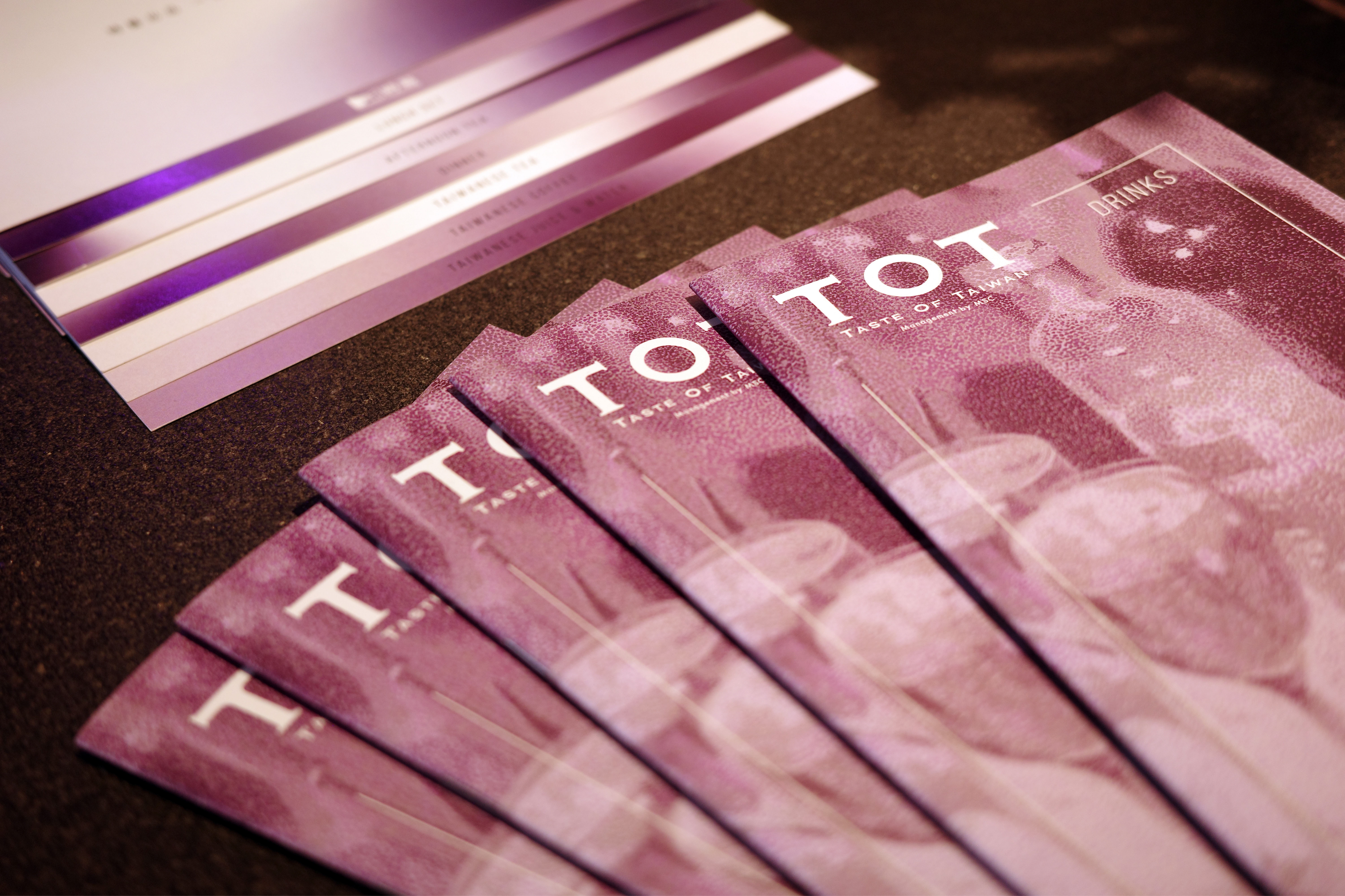 Drink Menu Design for TOT